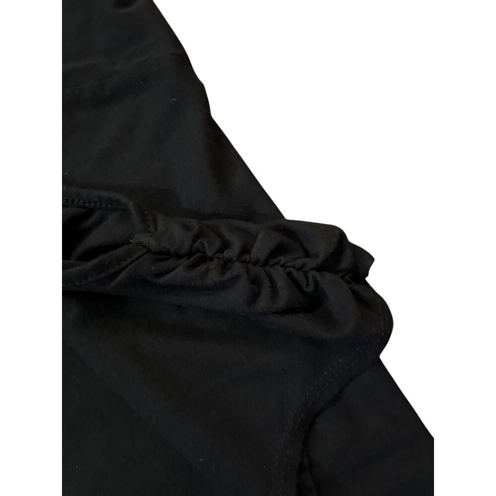 Chico’s Black Sleeveless Dress Women’s Size 1 (M/8) Ruched Shoulders Rayon Blend - Picture 11 of 13